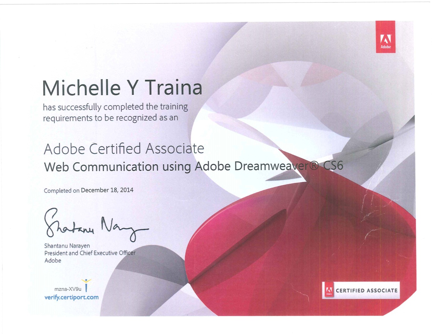 format of adobe photoshop certification