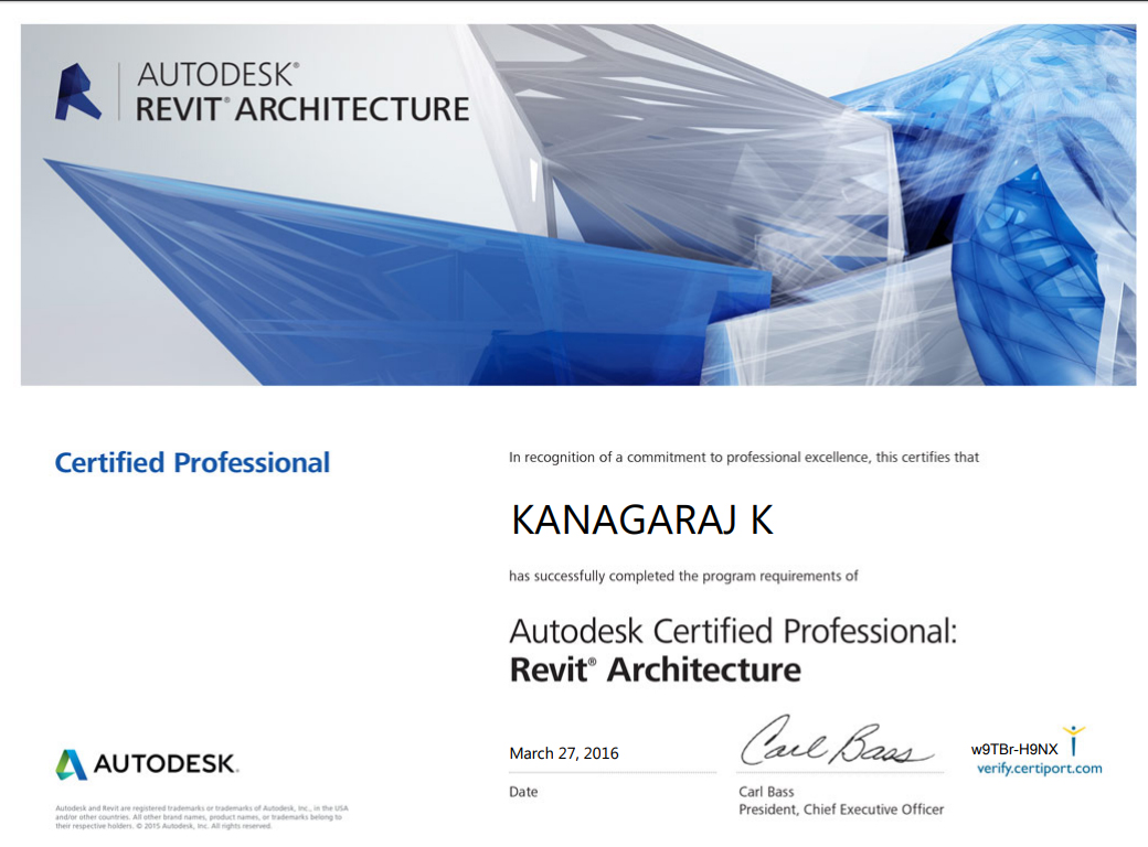 autodesk revit certification